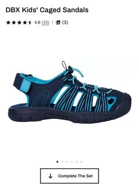 DBX Kids' Caged Sandals - Navy & Teal